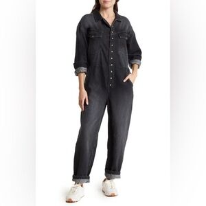 Free People x We the Free Black Care Townes Jumpsuit Size Large NWOT